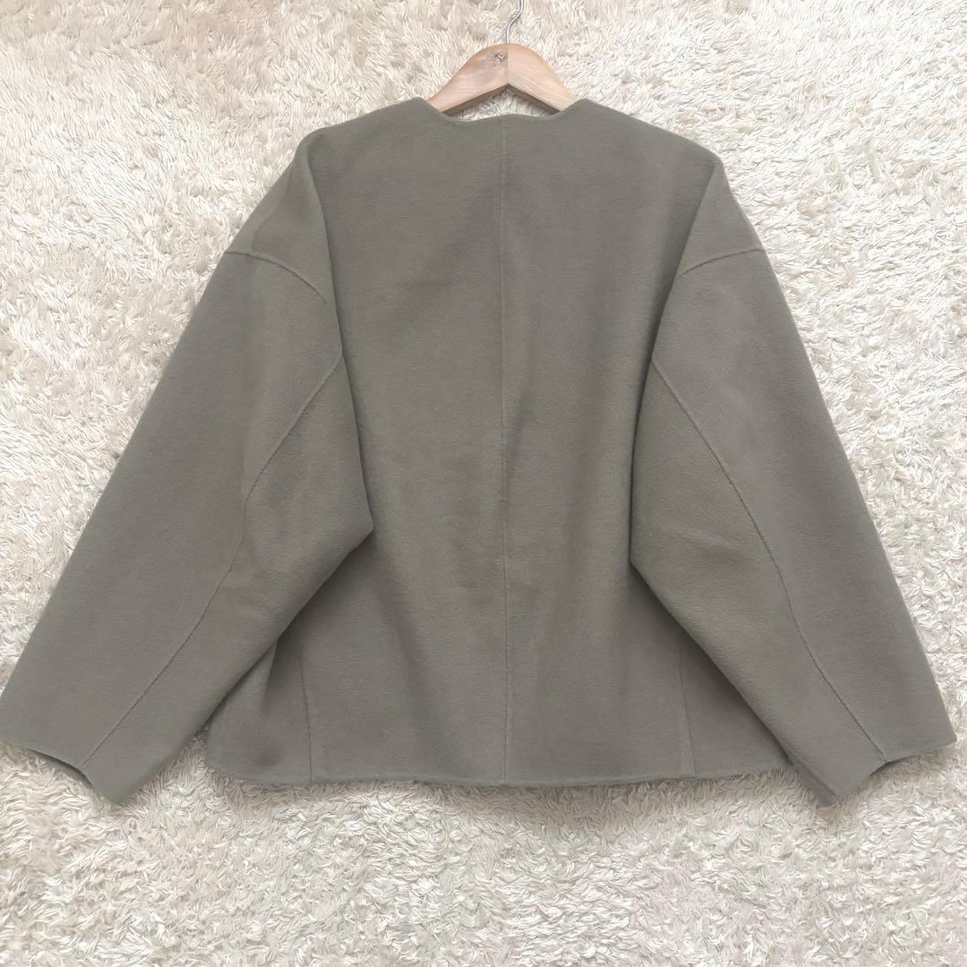 美品✨アンクレイヴ ライトリバー ショートコート ジップアップ ウール オリーブ