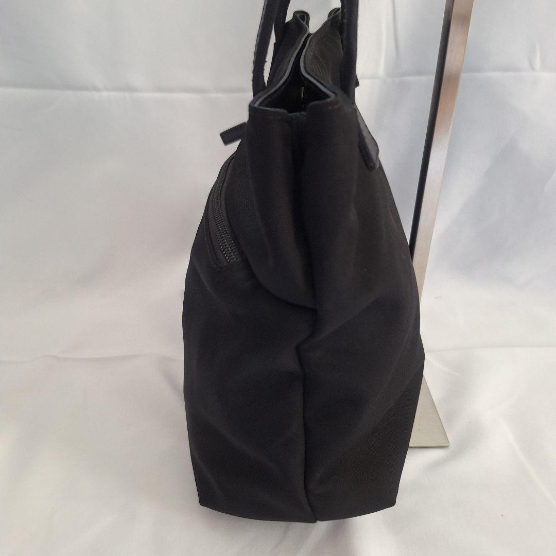 【美品】GUCCI レザー ナイロン ミニトートバッグ ブラック イタリア製