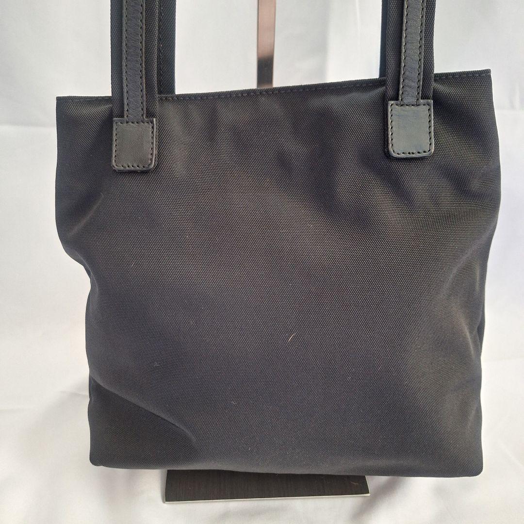 【美品】GUCCI レザー ナイロン ミニトートバッグ ブラック イタリア製