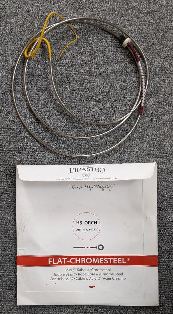 コントラバス弦　ピラストロ　フラットクロムスチール　５弦セット