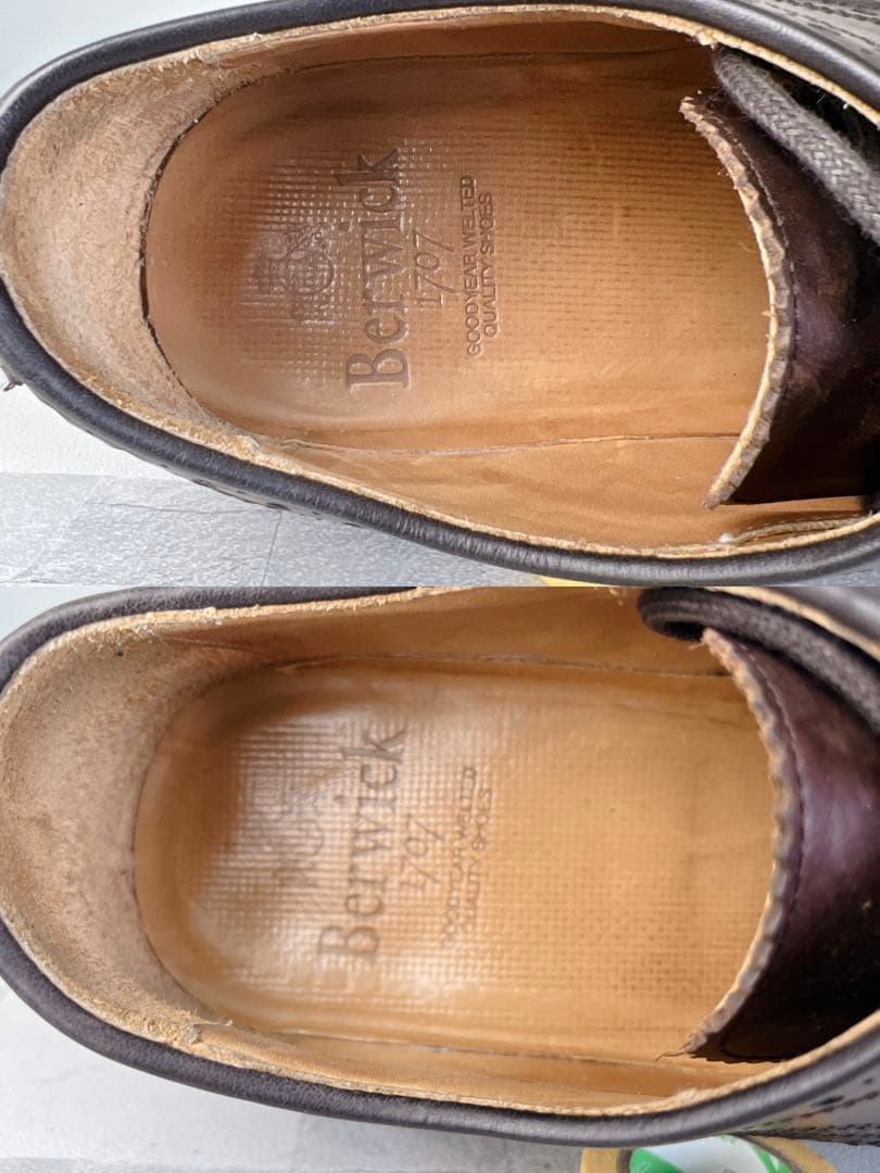 BERWICK バーウィック ウイングチップ オイルドレザー ドレスシューズ