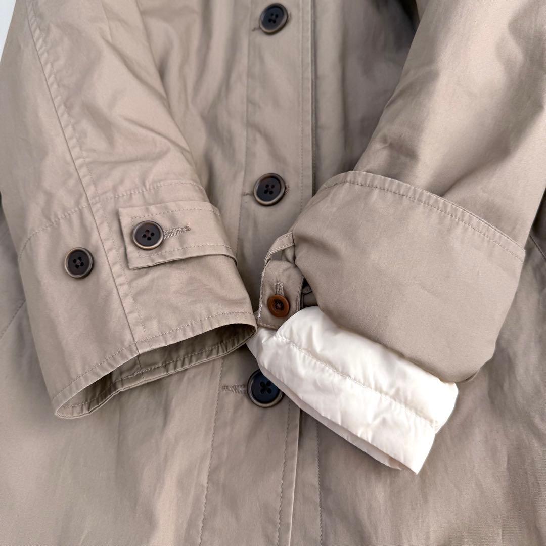 【MHL】ダウンライナー付きステンカラーコート（M）ブラウン　トレンチコート