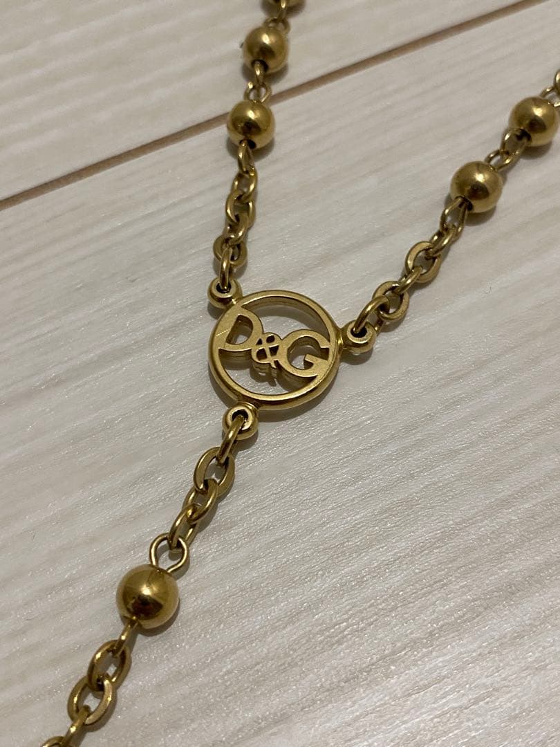 TKMR D&G ゴールド 十字架 ネックレス　ロザリオ