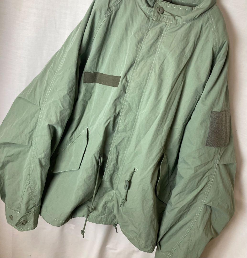 ボアライナー付きライトカーキノーカラーミリタリージャケット春秋冬物ゆったりサイズ