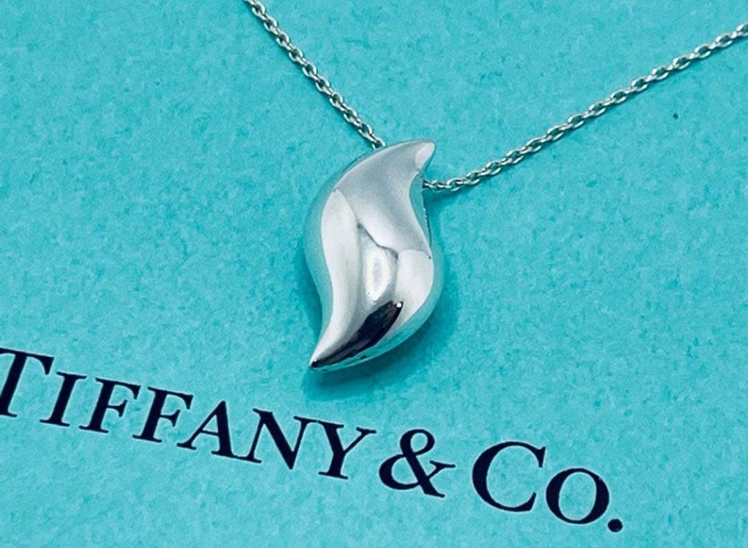 h573 美品　ティファニー　リーフ　ネックレス　シルバー　925