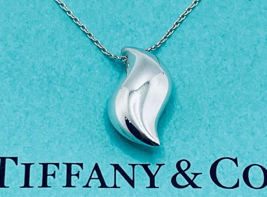 h573 美品　ティファニー　リーフ　ネックレス　シルバー　925