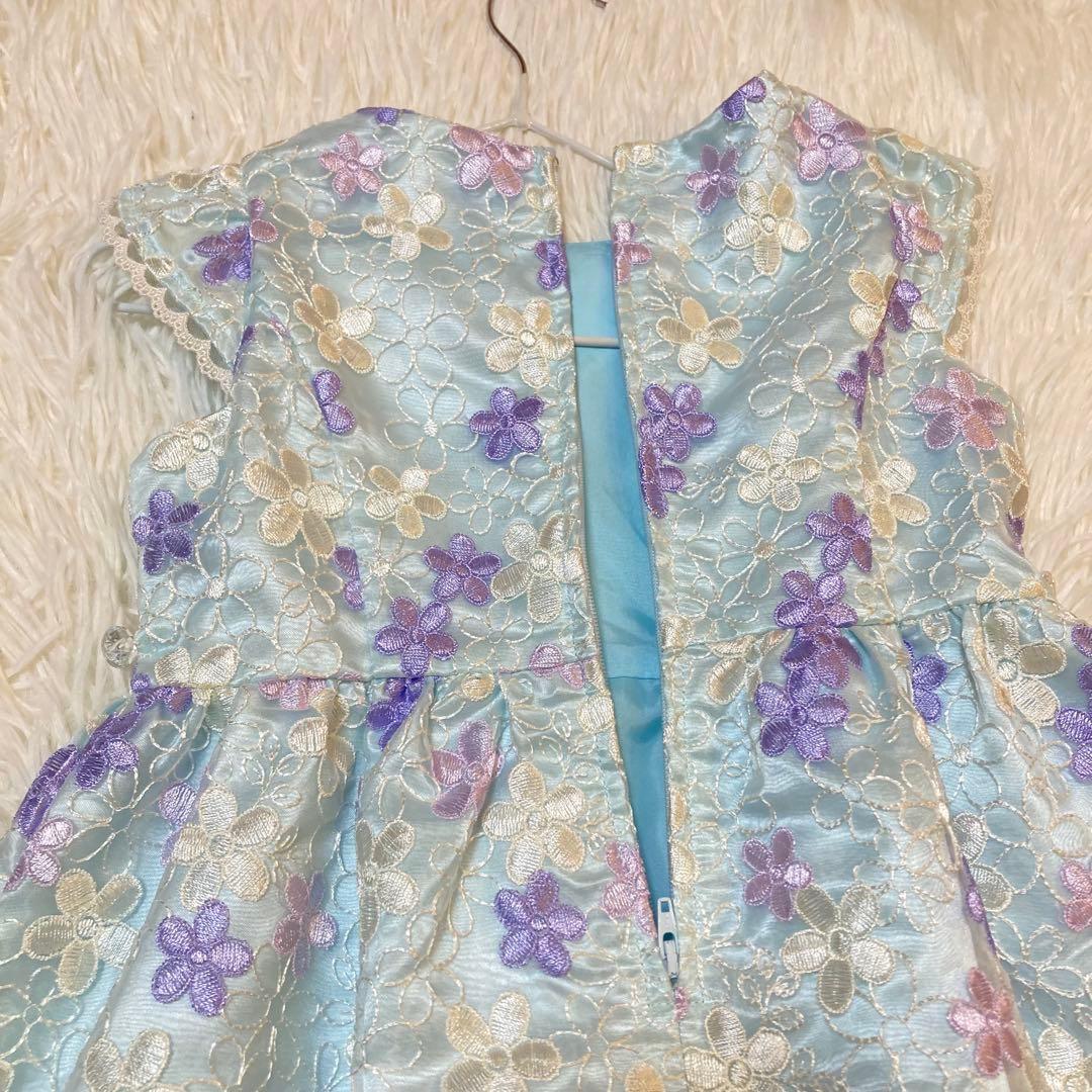 anyFAM フォーマルドレスワンピース花柄刺繍　110cm 七五三入学式発表会