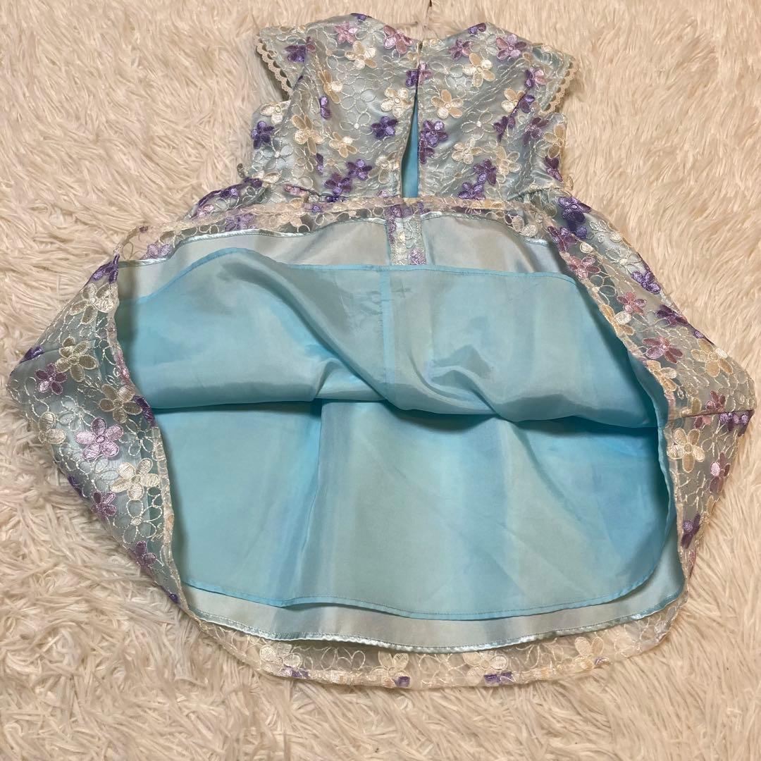 anyFAM フォーマルドレスワンピース花柄刺繍　110cm 七五三入学式発表会