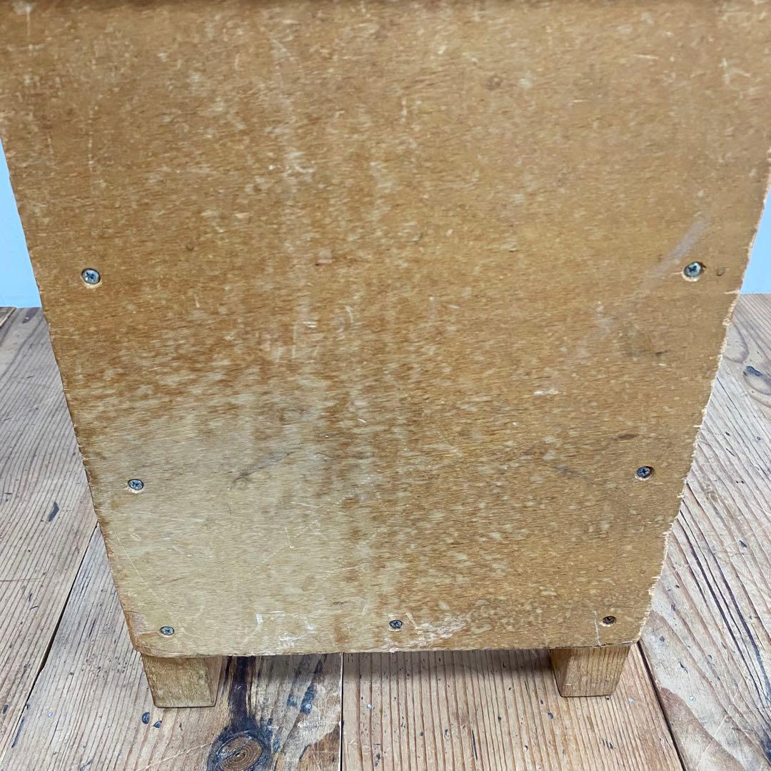 2脚セット アンティーク 角 スツール 椅子 植物台 昭和レトロ y