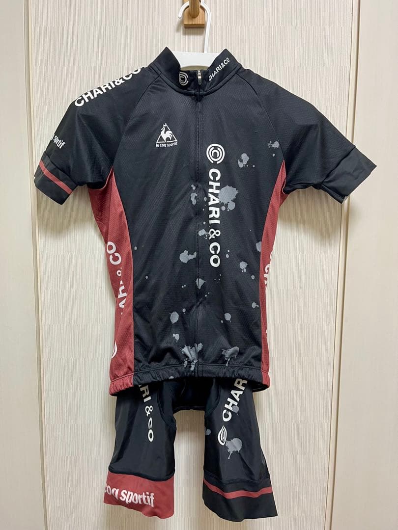 サイクルジャージ CHARI & CO ・ルコック黒/赤・黒／グレーセット