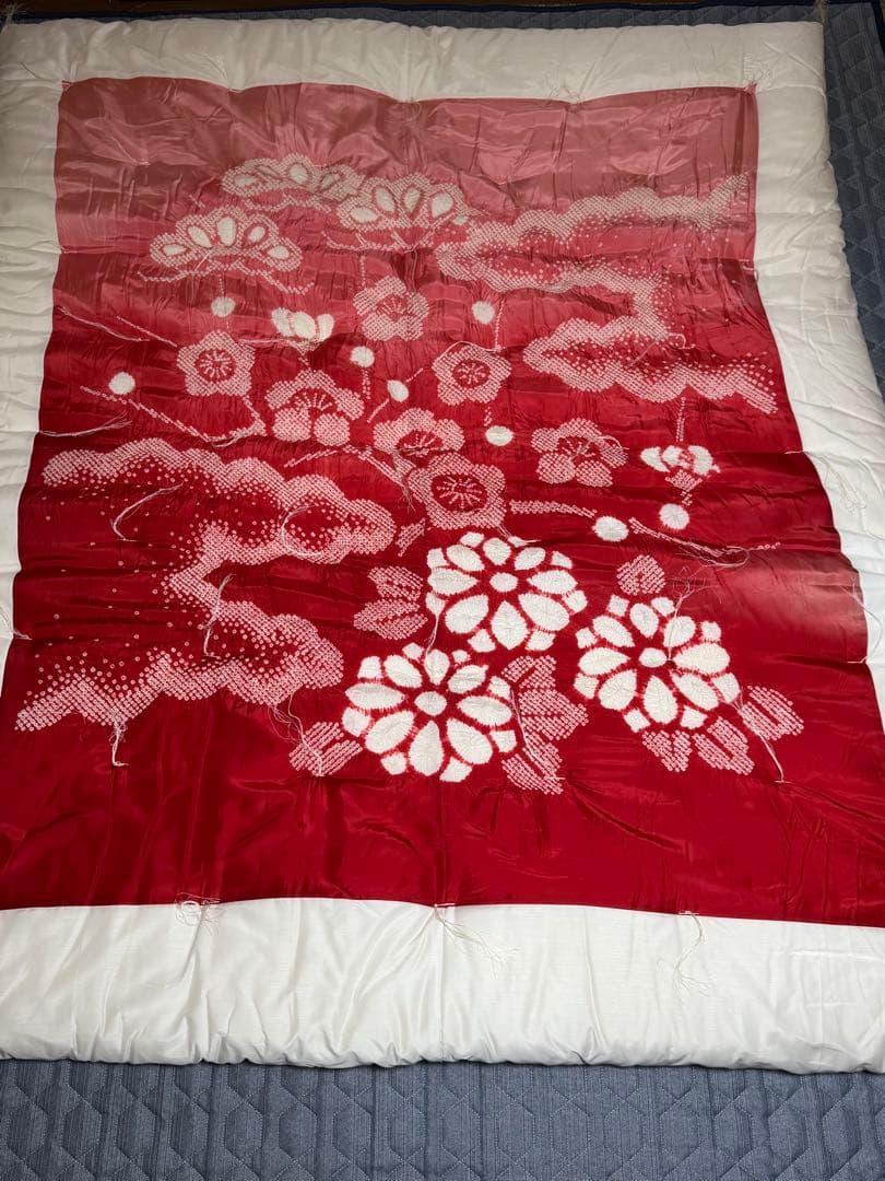 赤　婚礼掛け布団　新品未使用