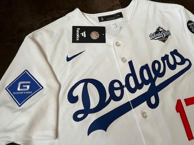 大谷翔平2025WSホームReplicaジャージ♯34&WS2025パッチ付　L