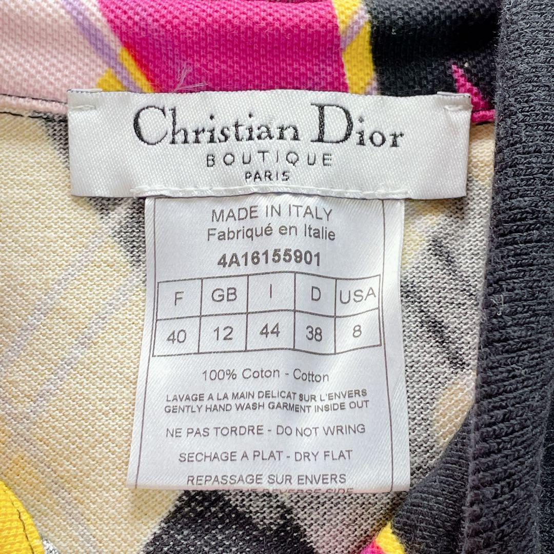 【激レア】Christian Dior　半袖ポロシャツ　ガリアーノ期　総柄　L
