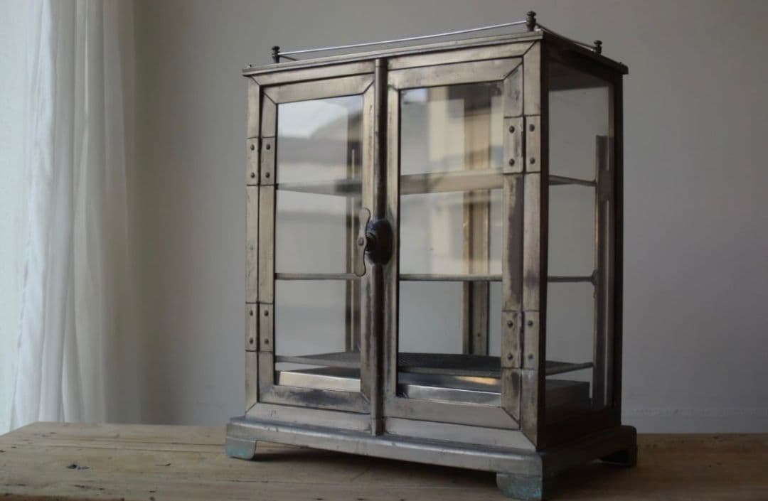 ビンテージ ガラスケース 消毒棚