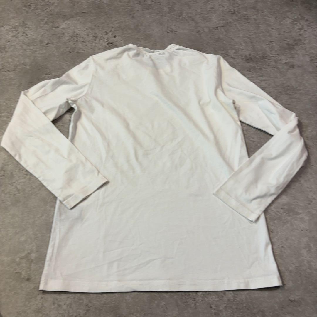 BALMAIN バルマン ホワイト 肩釦 ロゴ カットソー　長袖　ロンT XS