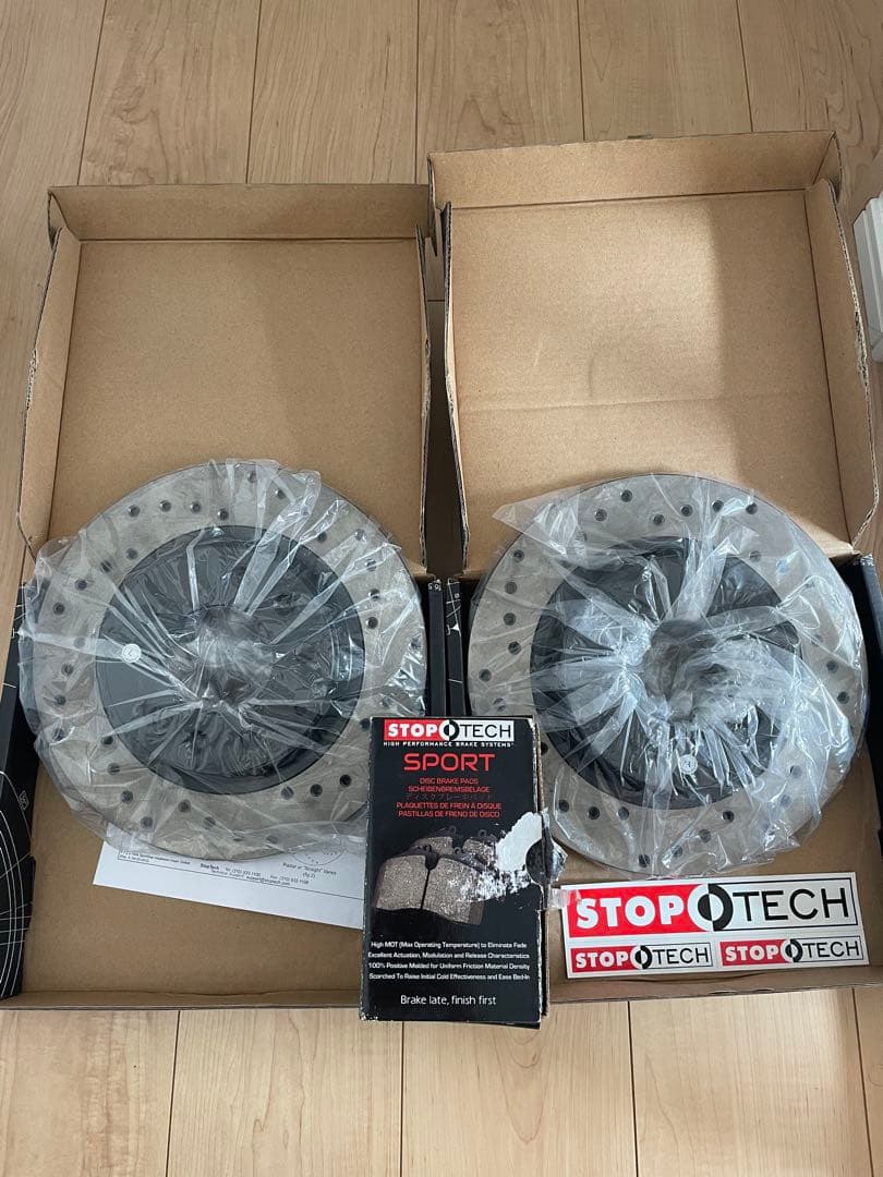 値下げ!STOPTECHドリルドブレーキローターパッドセットNCロードスターなど