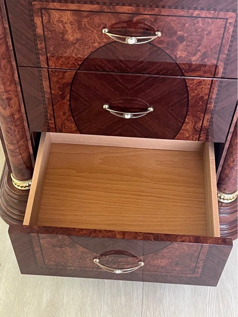 サルタレッリ フローレンス スモール 4段チェスト ウォールナット色