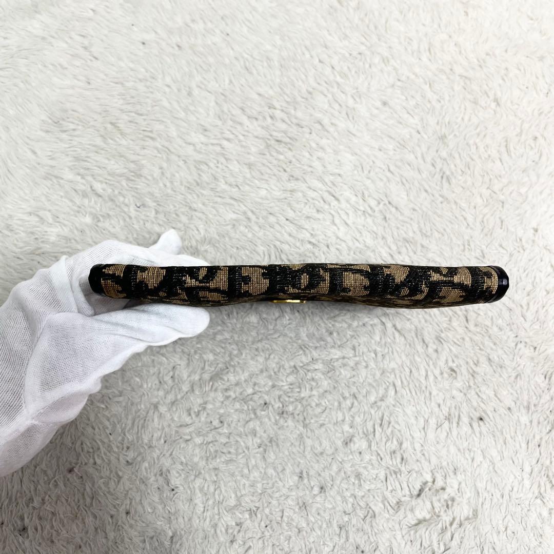 クリスチャンディオール CD金具 トロッター 総柄 キャンバス クラッチバッグ