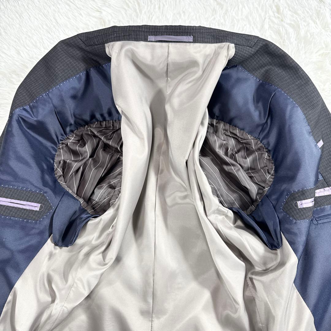 パーフェクトスーツファクトリー スリーピーススーツ ブラウン AB6 大きい