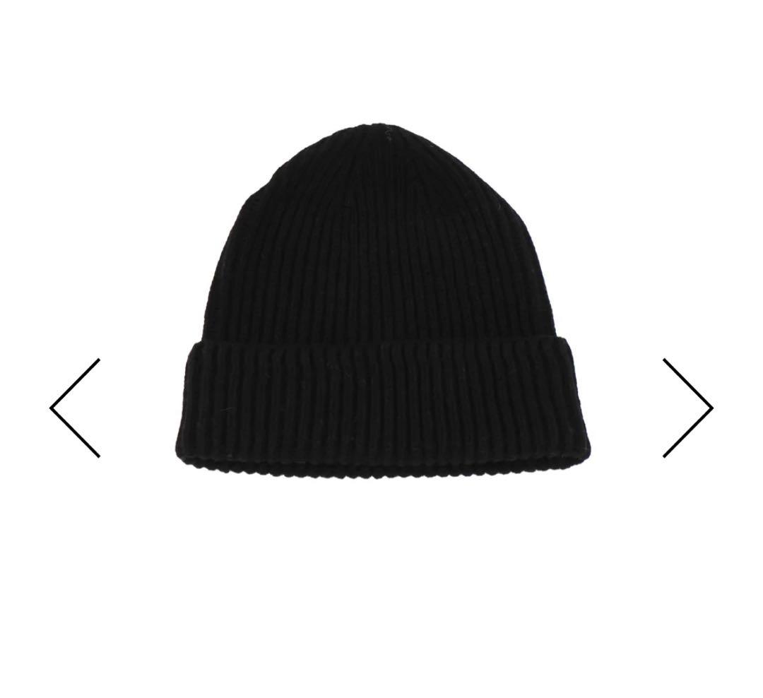 HYKE 黒 ニット帽・ビーニー　2025AW