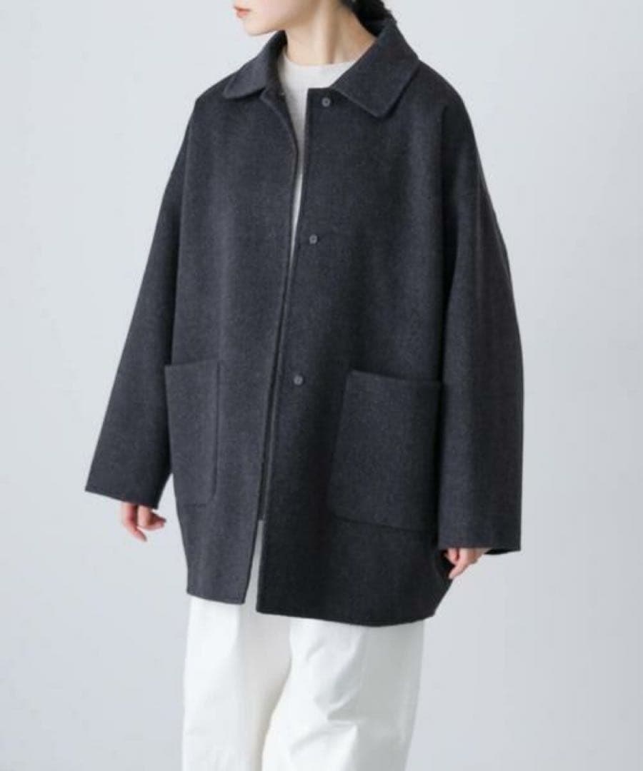 Kagure かぐれ　ウールステンカラーショートコート