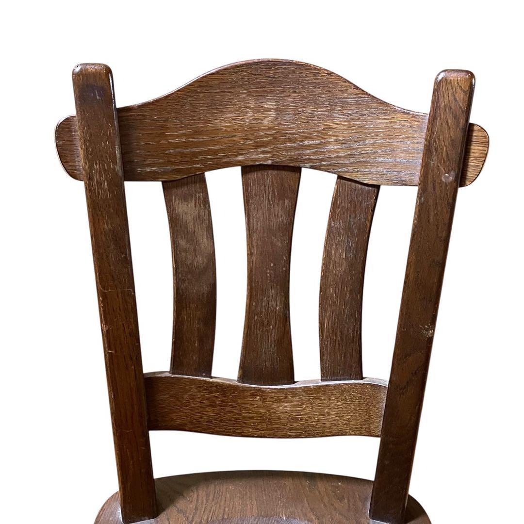 起立木工 ダイニングチェア① オーク無垢 カントリー風 木製椅子 オランダ製