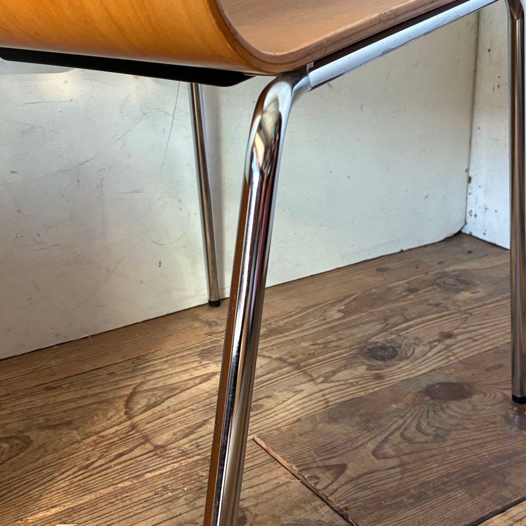 2脚セット ヴィンテージ プライウッド スタッキングチェア