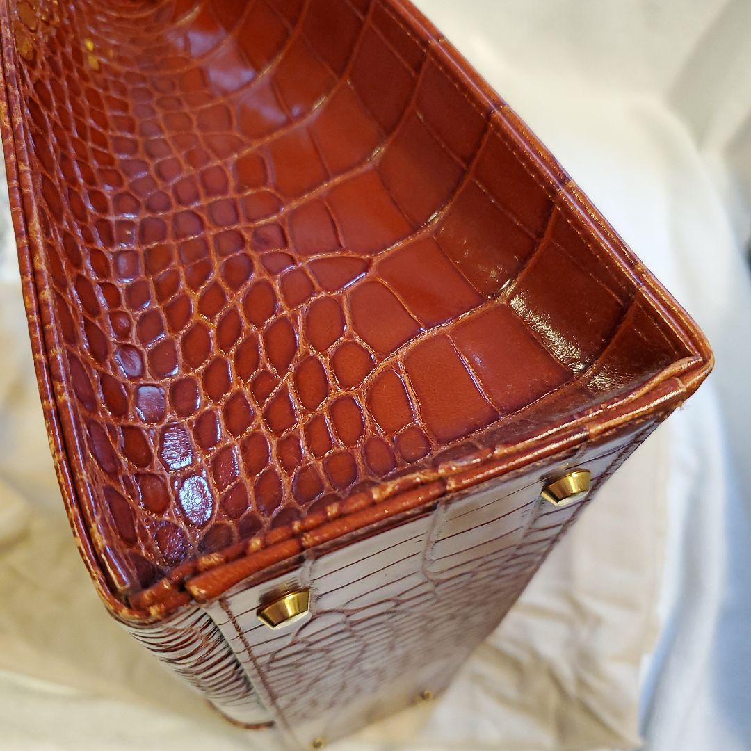 艶々Yves Saint Laurentブラウンビジネスバッグ☆イヴサンローラン