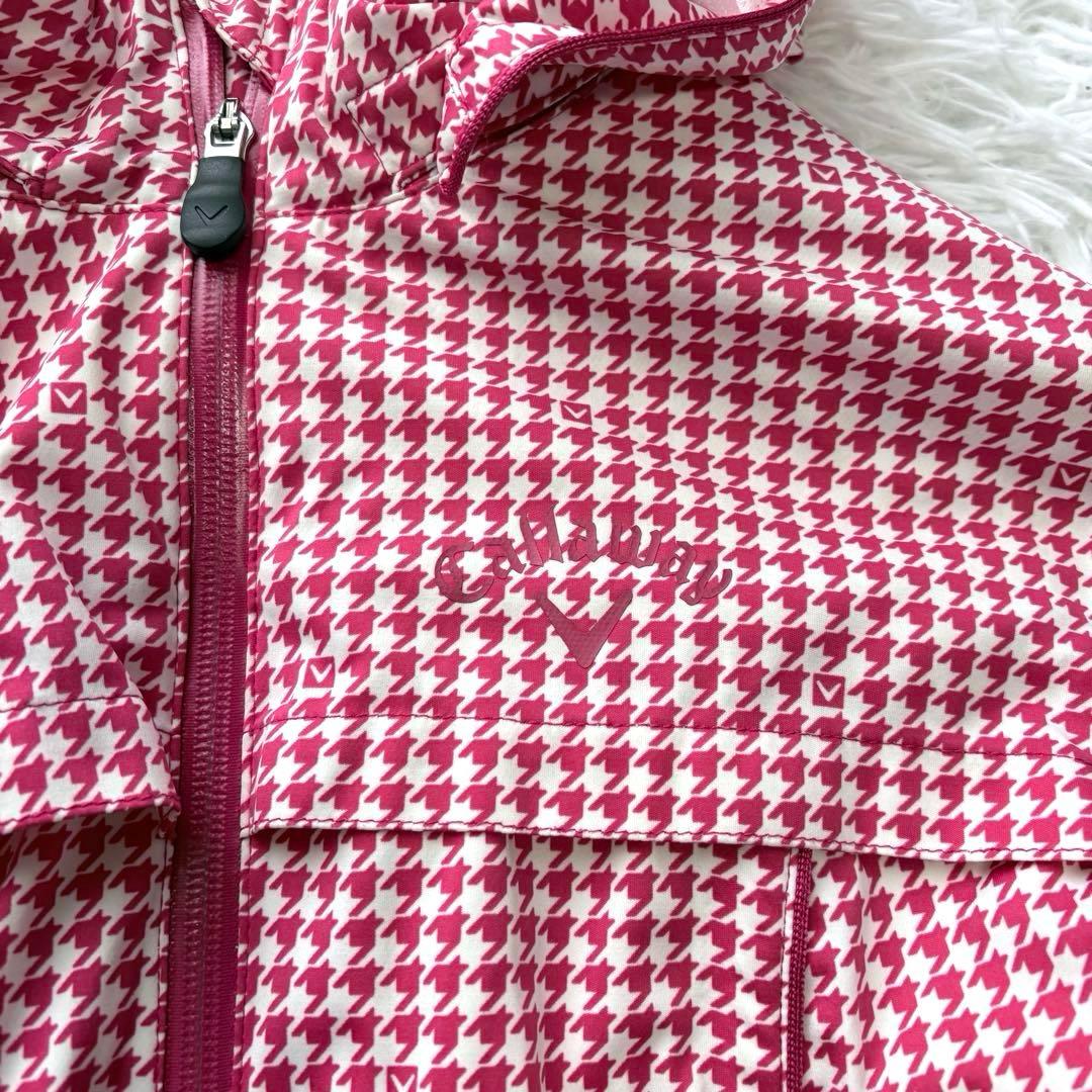 美品✨Callaway キャロウェイ 3WAYレインワンピース 千鳥格子柄 M