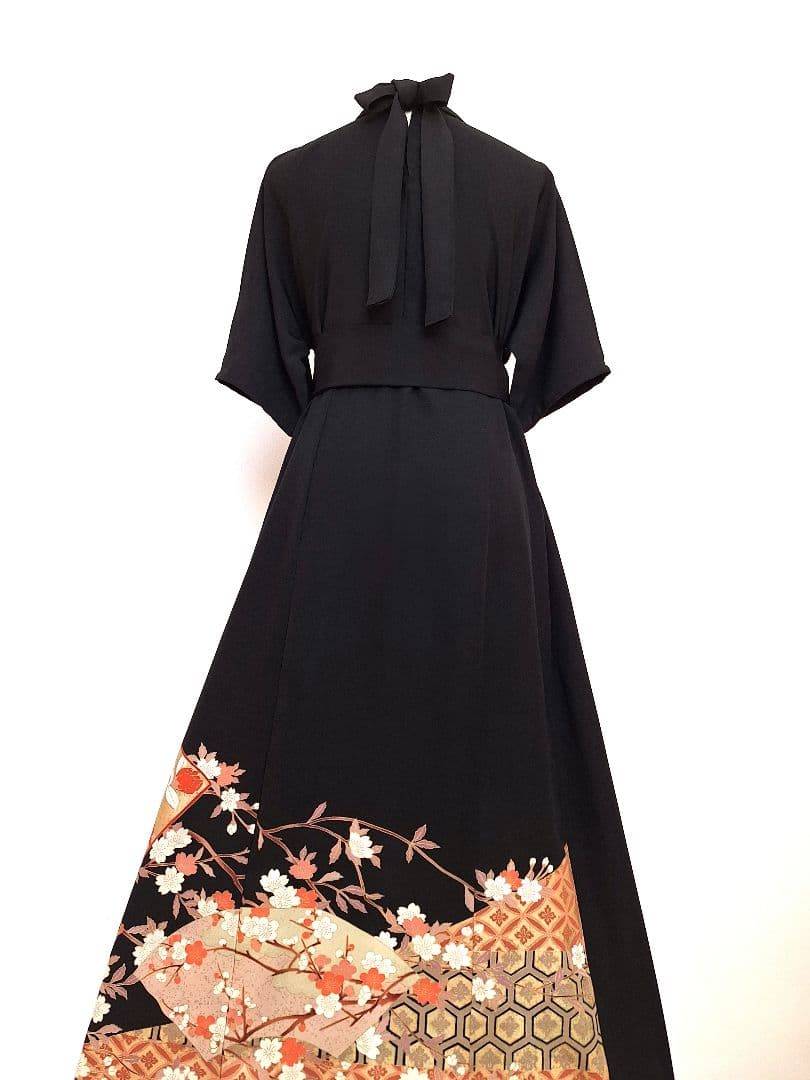 着物リメイクワンピース3644