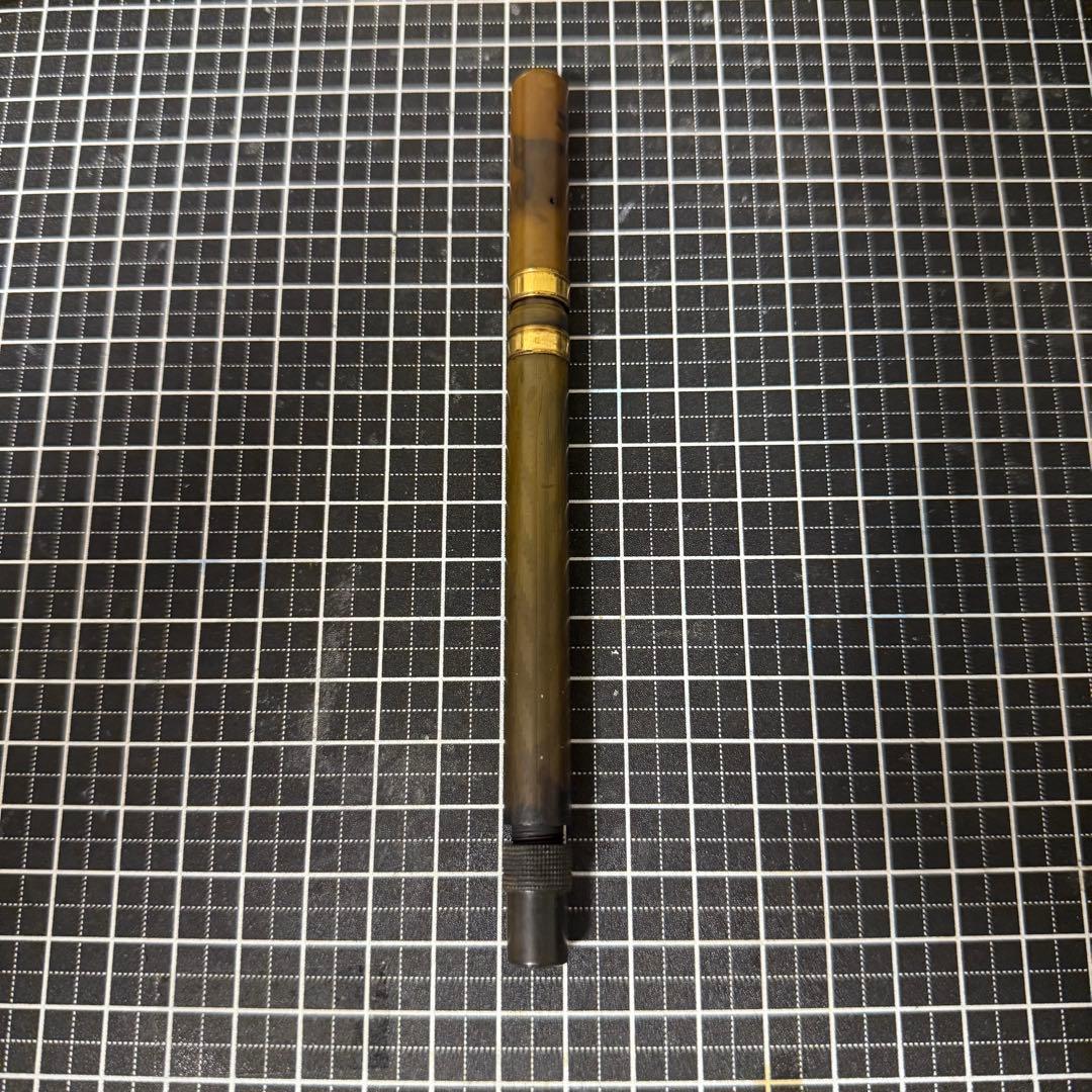 デラルー 万年筆 オノト エボナイト プランジャー式 14K