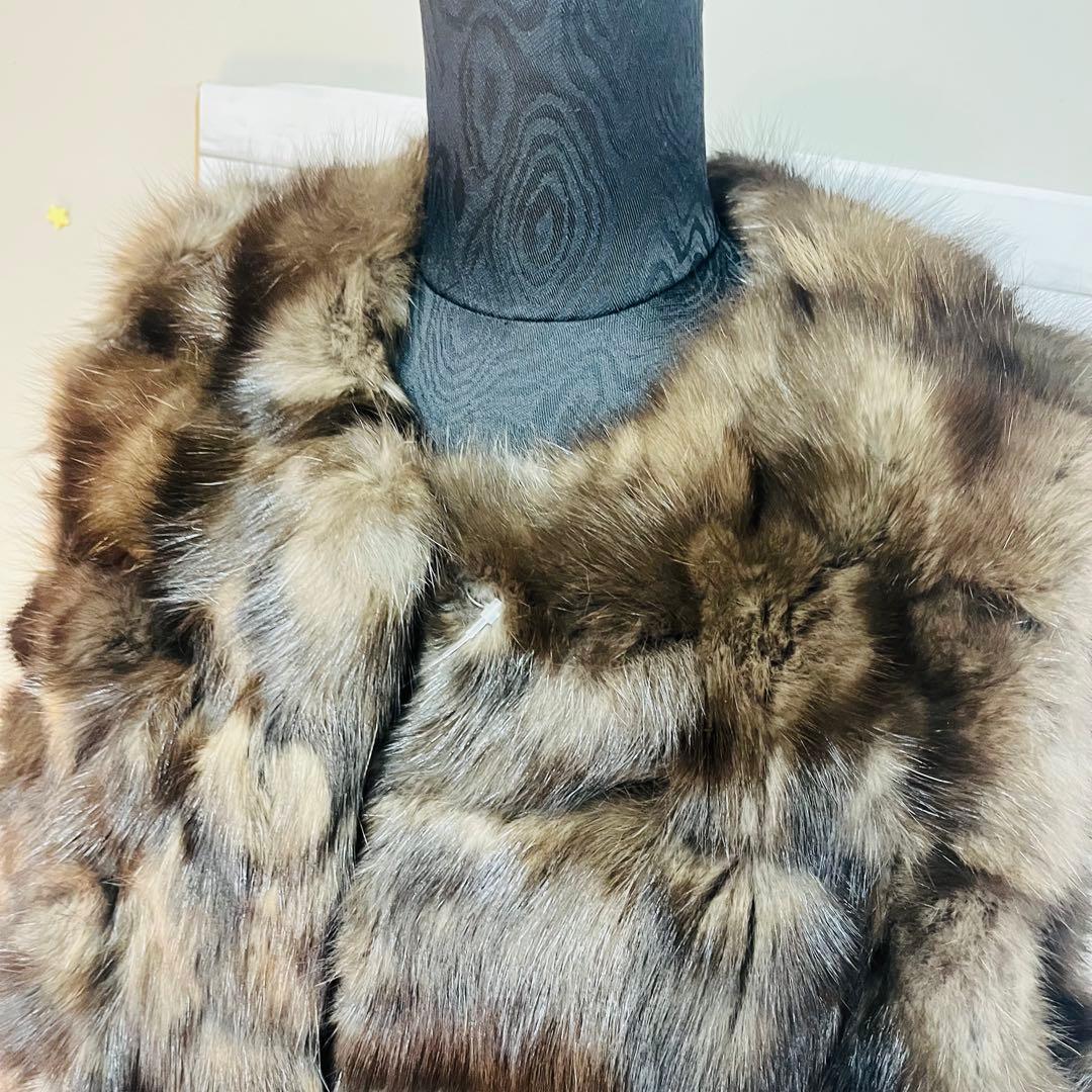 KF15【大特価】VIOLETA ロシアンセーブルベスト ブラウン