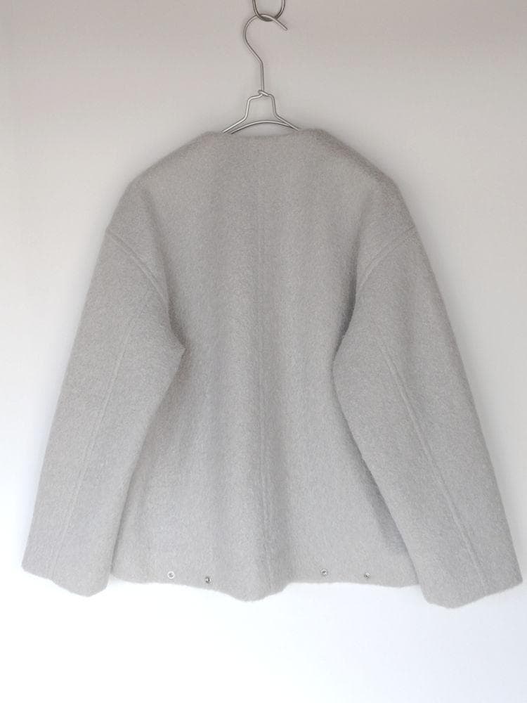今季新作 BEAUTY&YOUTH 新品 ブークレーノーカラーブルゾン＊LT.灰
