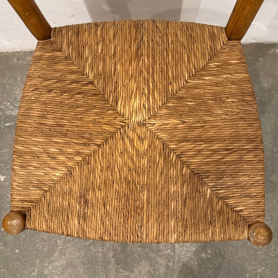 ヴィンテージ　ダイニングチェア　カフェチェア　藁座面