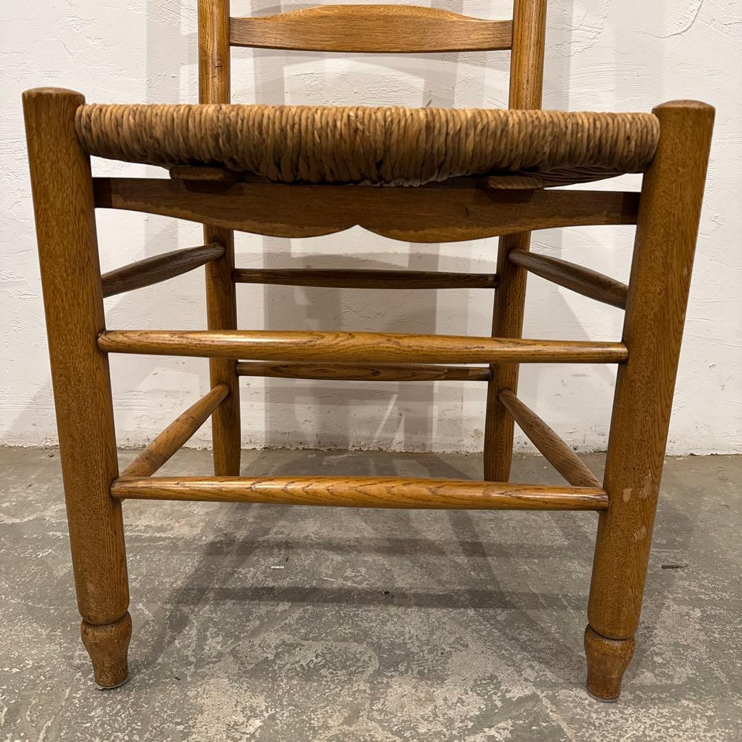 ヴィンテージ　ダイニングチェア　カフェチェア　藁座面