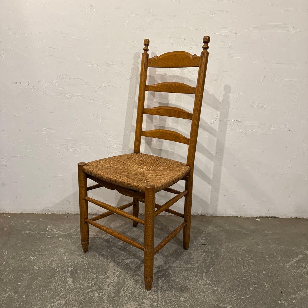 ヴィンテージ　ダイニングチェア　カフェチェア　藁座面