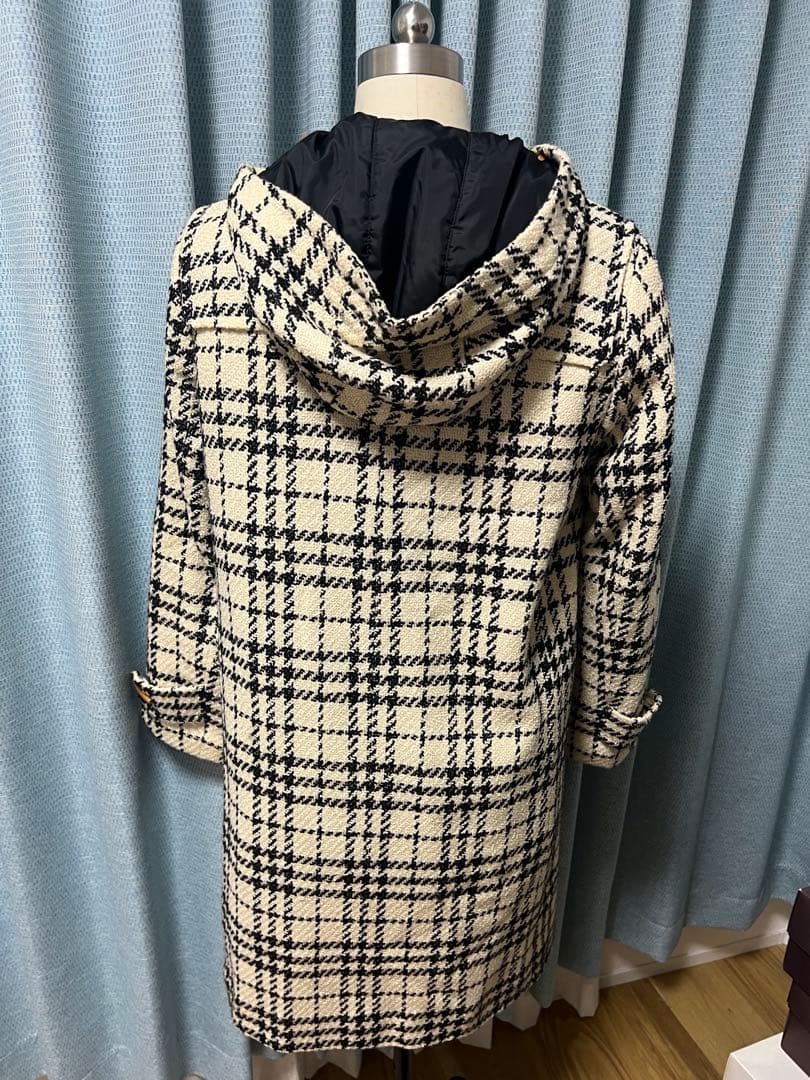 美品　バーバリー　ウール　フード付き　ロゴ　コート　大きいサイズ