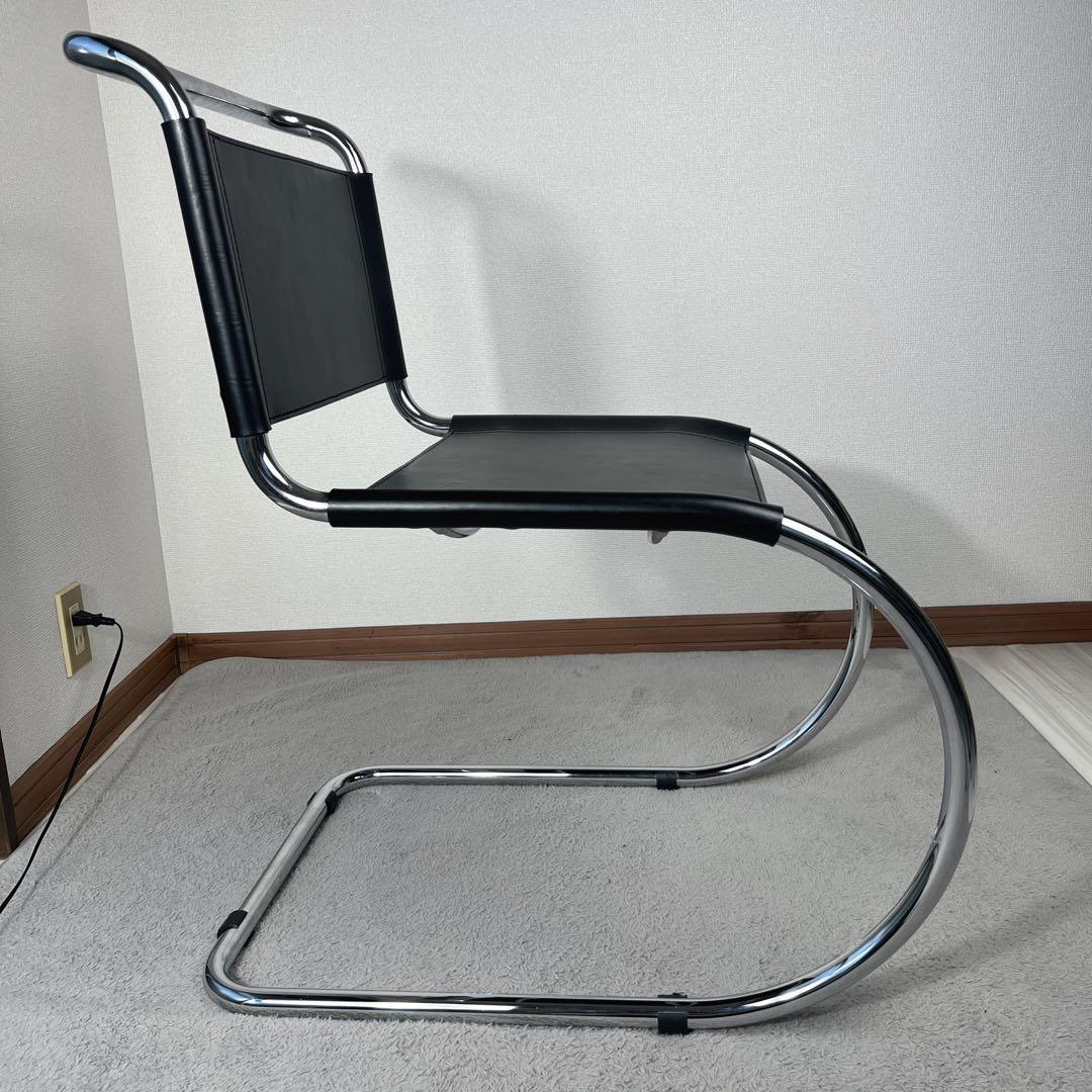 カンチレバーチェア ブラックレザー バウハウス