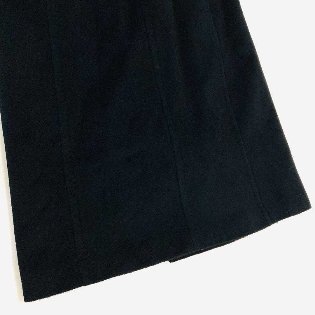 美品✨️キャメル100% マックスマーラ　最高級ライン白タグ　チェスターコート　黒