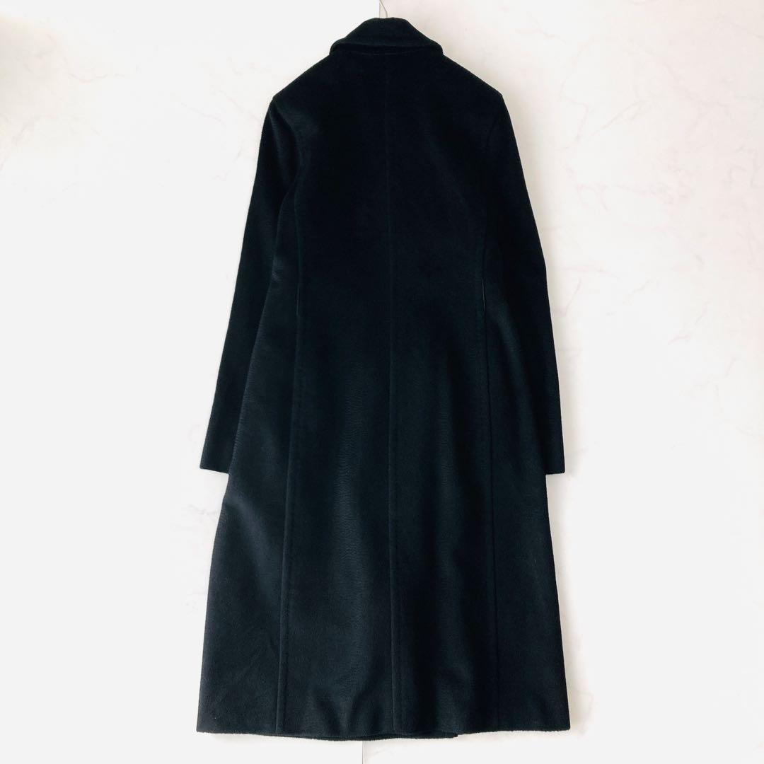 美品✨️キャメル100% マックスマーラ　最高級ライン白タグ　チェスターコート　黒