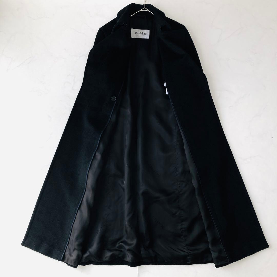 美品✨️キャメル100% マックスマーラ　最高級ライン白タグ　チェスターコート　黒