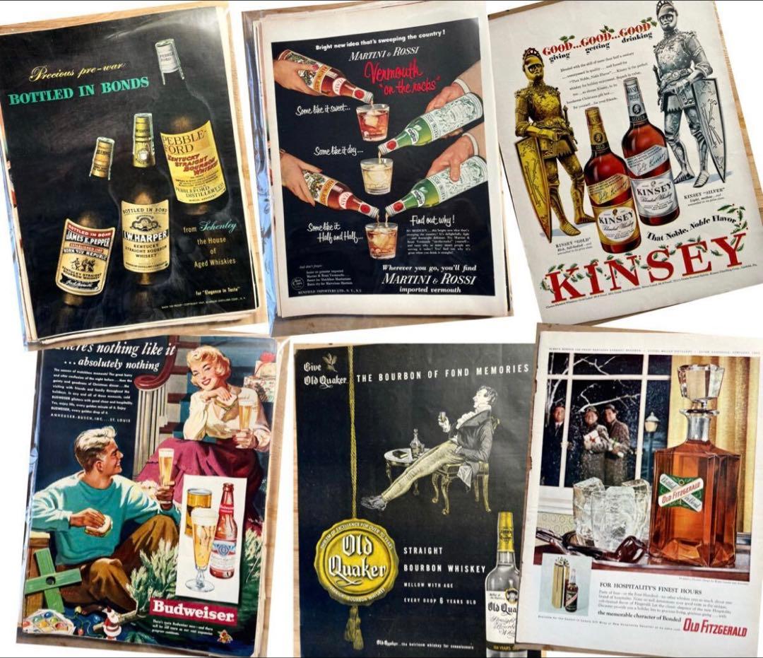 まとめて170枚◆ビンテージ、雑誌広告（1950～食品・他＜LIFE誌・ライフ誌