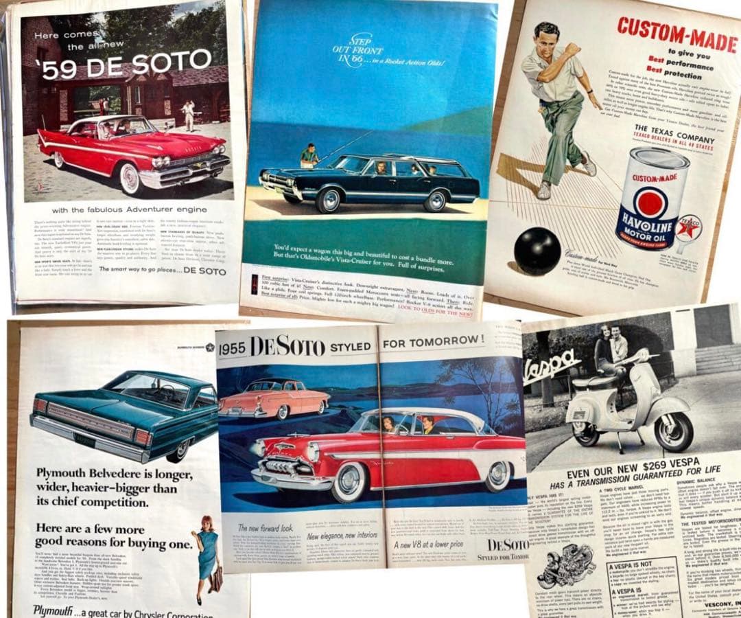 まとめて170枚◆ビンテージ、雑誌広告（1950～食品・他＜LIFE誌・ライフ誌