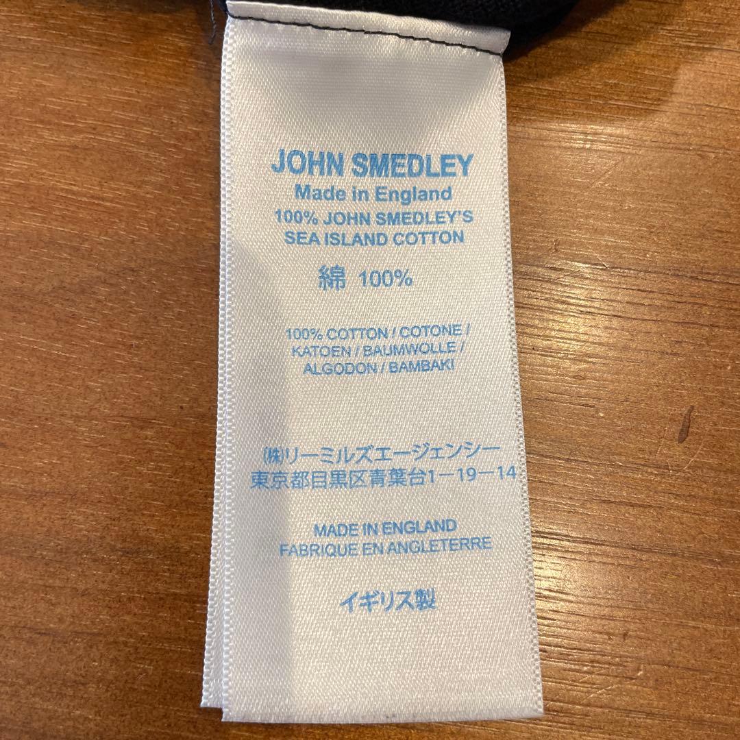 JOHN SMEDLEY KIERAN 30ゲージ コットン ニットポロ　色:黒