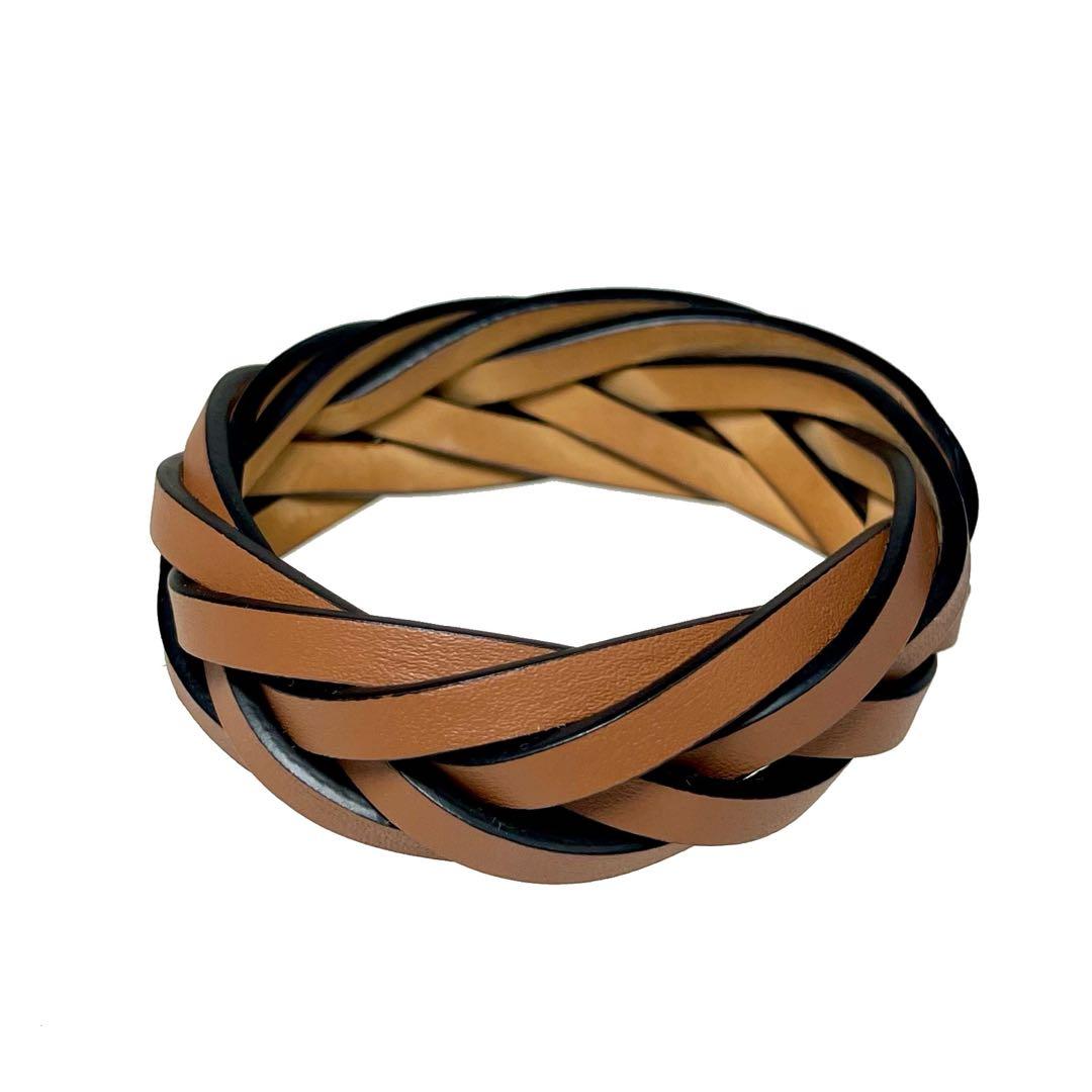 LOEWE ブレイデッド 編み込みバングル ブレスレット a579