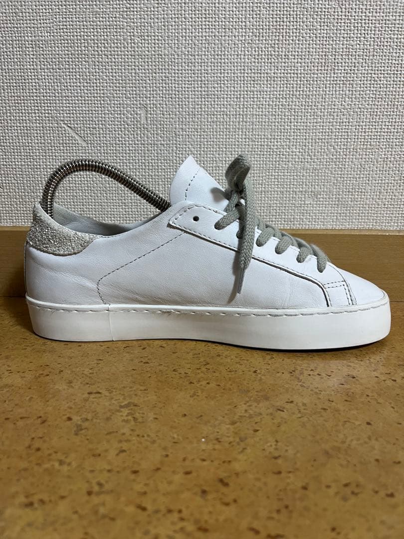 靴 D.A.T.E. HILL LOW CALF WHITE-SILVER 22.5