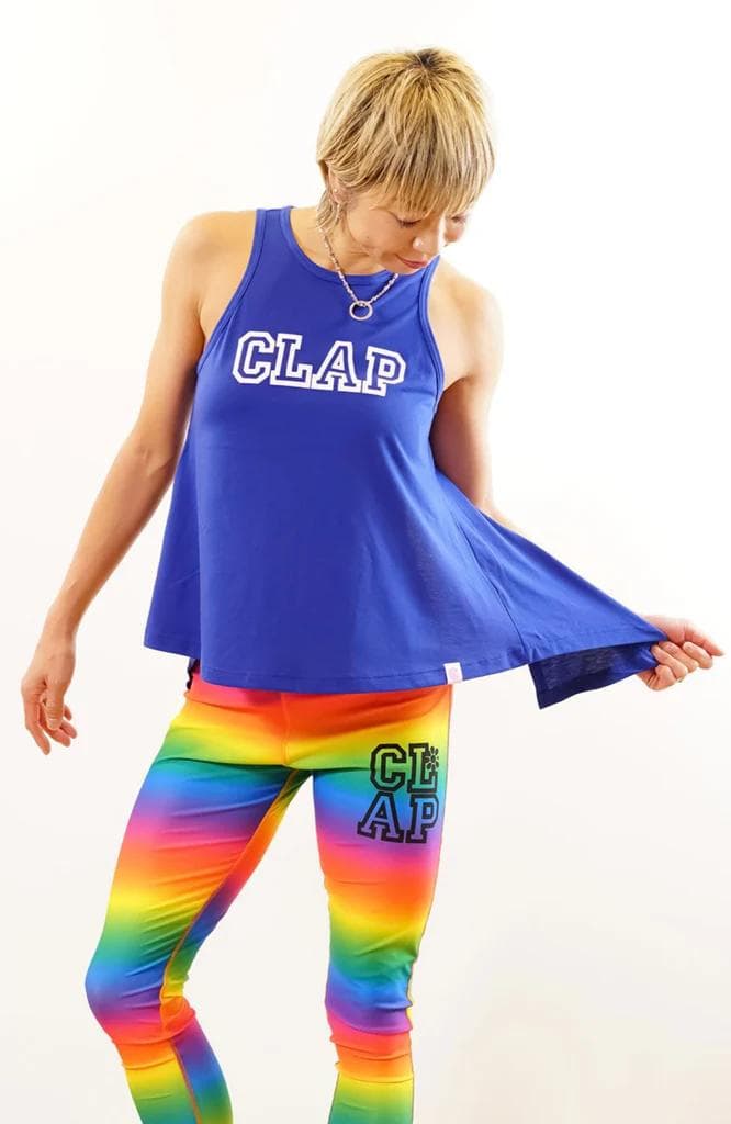 ドラミ★clapレインボーダーレギンス＆新品ハナマルクラップTの2点