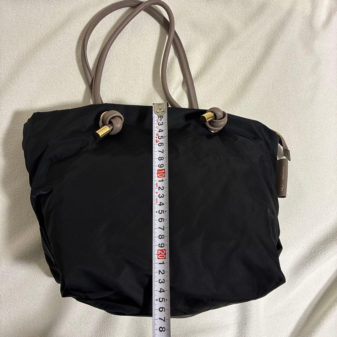 ヴィオラドーロ　ビアンカ　M ブラックXトープ　トートバッグ　ノットハンドル