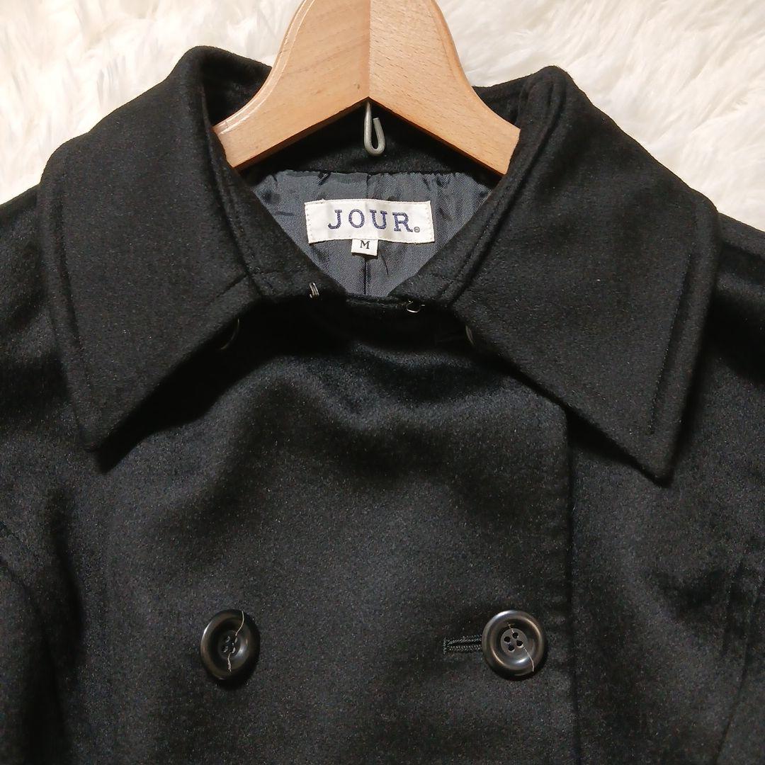 極美品　ジュール　ロングコート　ベルト付き　日本製カシミヤ100％　黒　Mサイズ