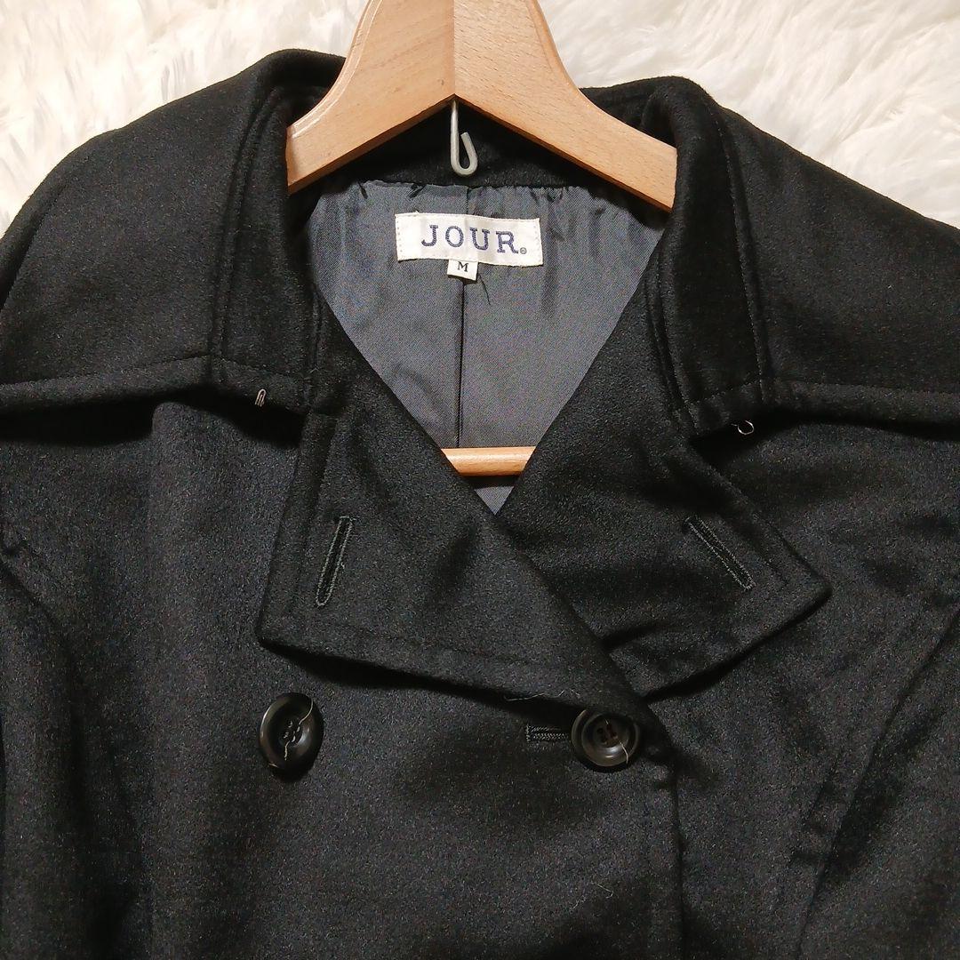 極美品　ジュール　ロングコート　ベルト付き　日本製カシミヤ100％　黒　Mサイズ